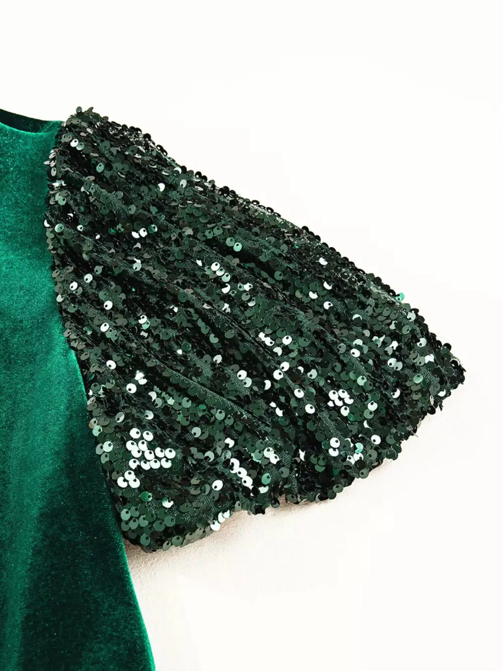 Velvet Sequin Tiered Mini Dress