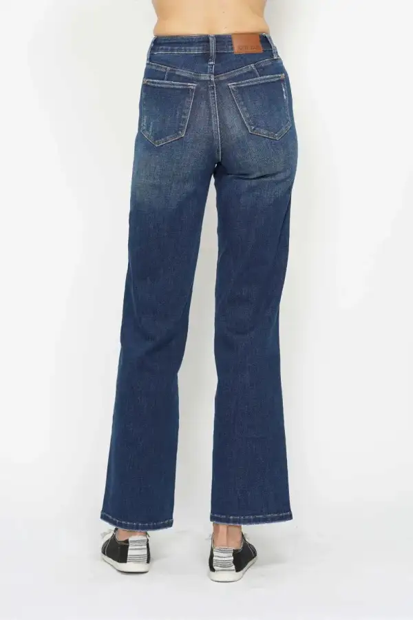 High-Waist Cotton Stretch Denim Jeans