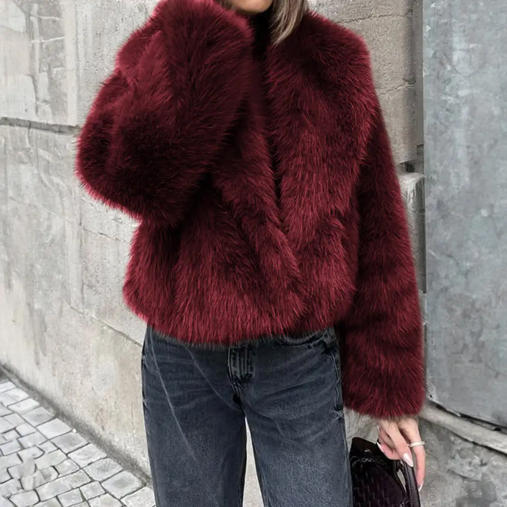 Faux-Fur Relaxed Outerwear Coat