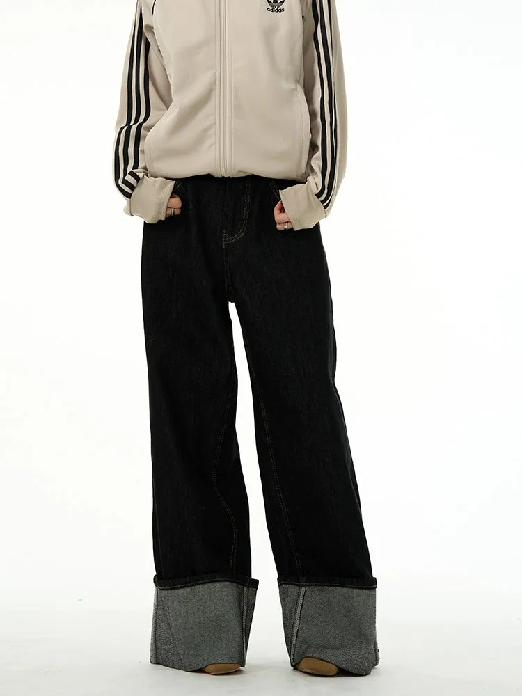 Straight-Leg Wide-Leg Jeans
