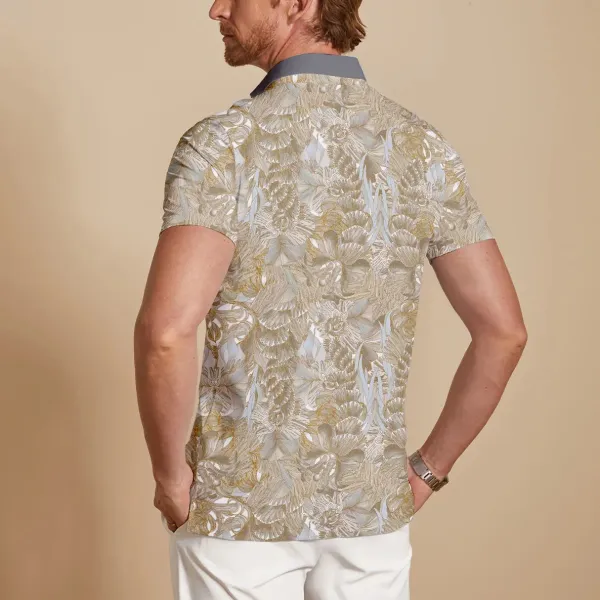 Refined Short Sleeve Button Up Polo Shirt