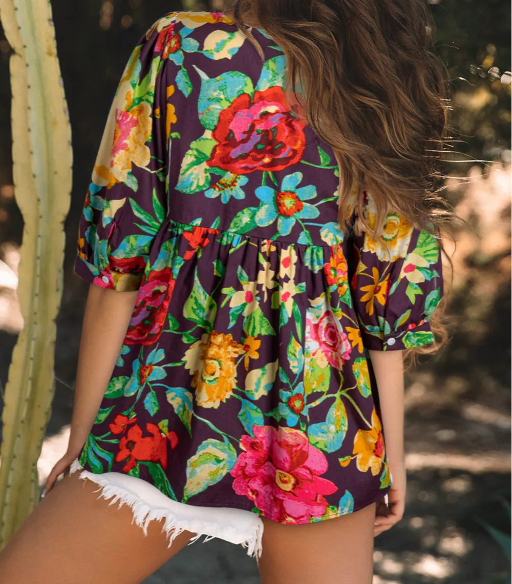 Floral Embroidered Blouse