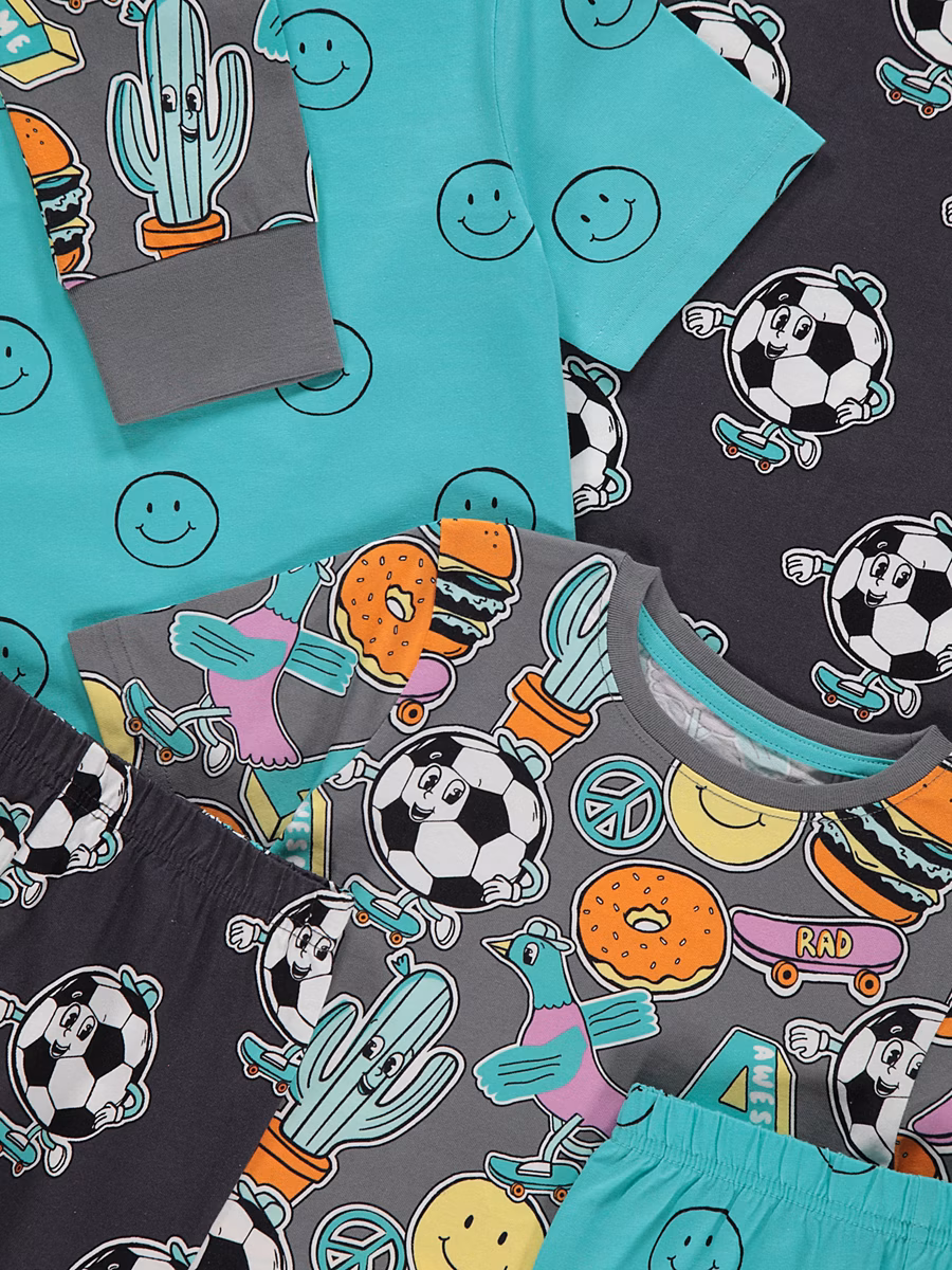 Fun Sport Short Sleeve Pyjamas 3 Pack detail 1