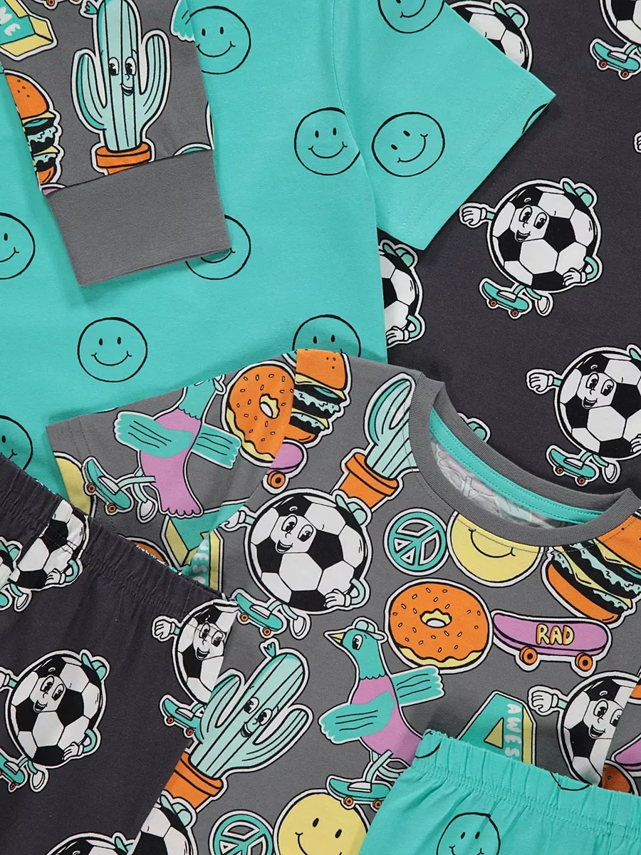 Fun Sport Short Sleeve Pyjamas 3 Pack