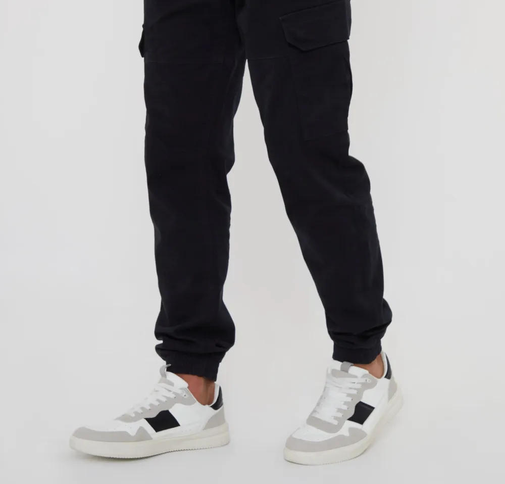 Black Jogger Style Cargo Pants