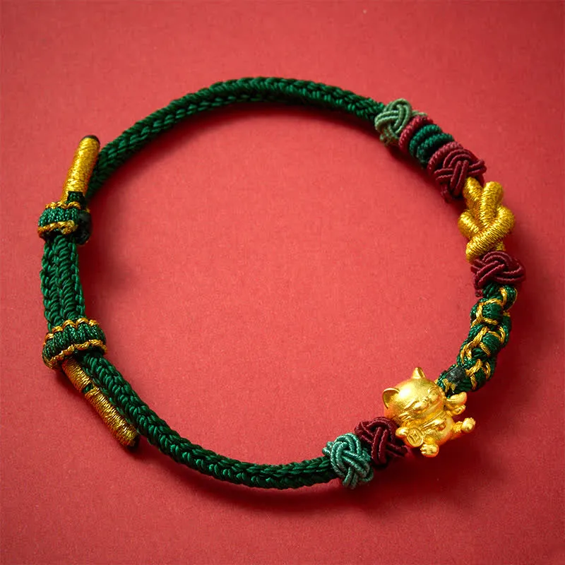 Hand Woven String Cat Bracelet