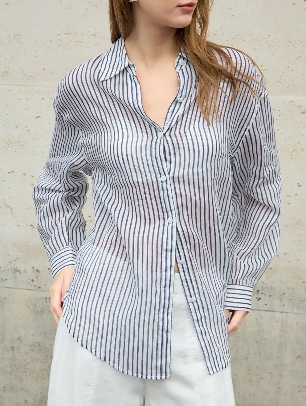 Ramie Striped Lightweight Top