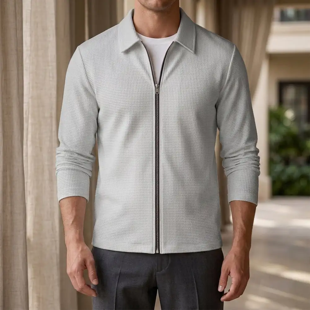 Waffle Zip-Front Jacket