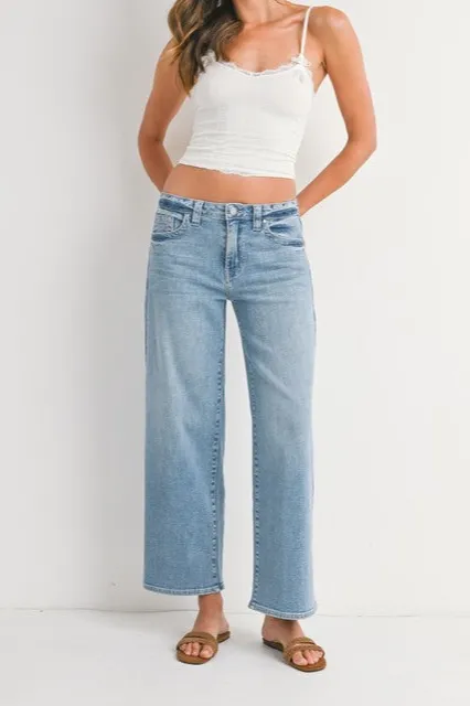 Slim Wide Leg Denim Apparel