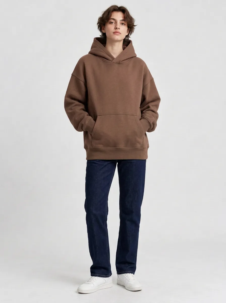 Unisex Plain Easy Motion Leisure Hoodie