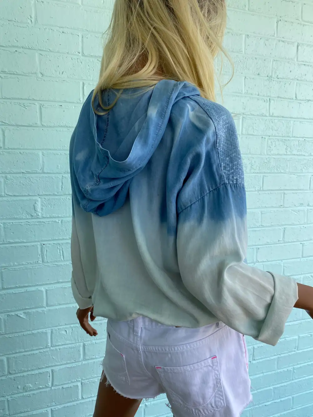 Relaxed Sequin Hoodie