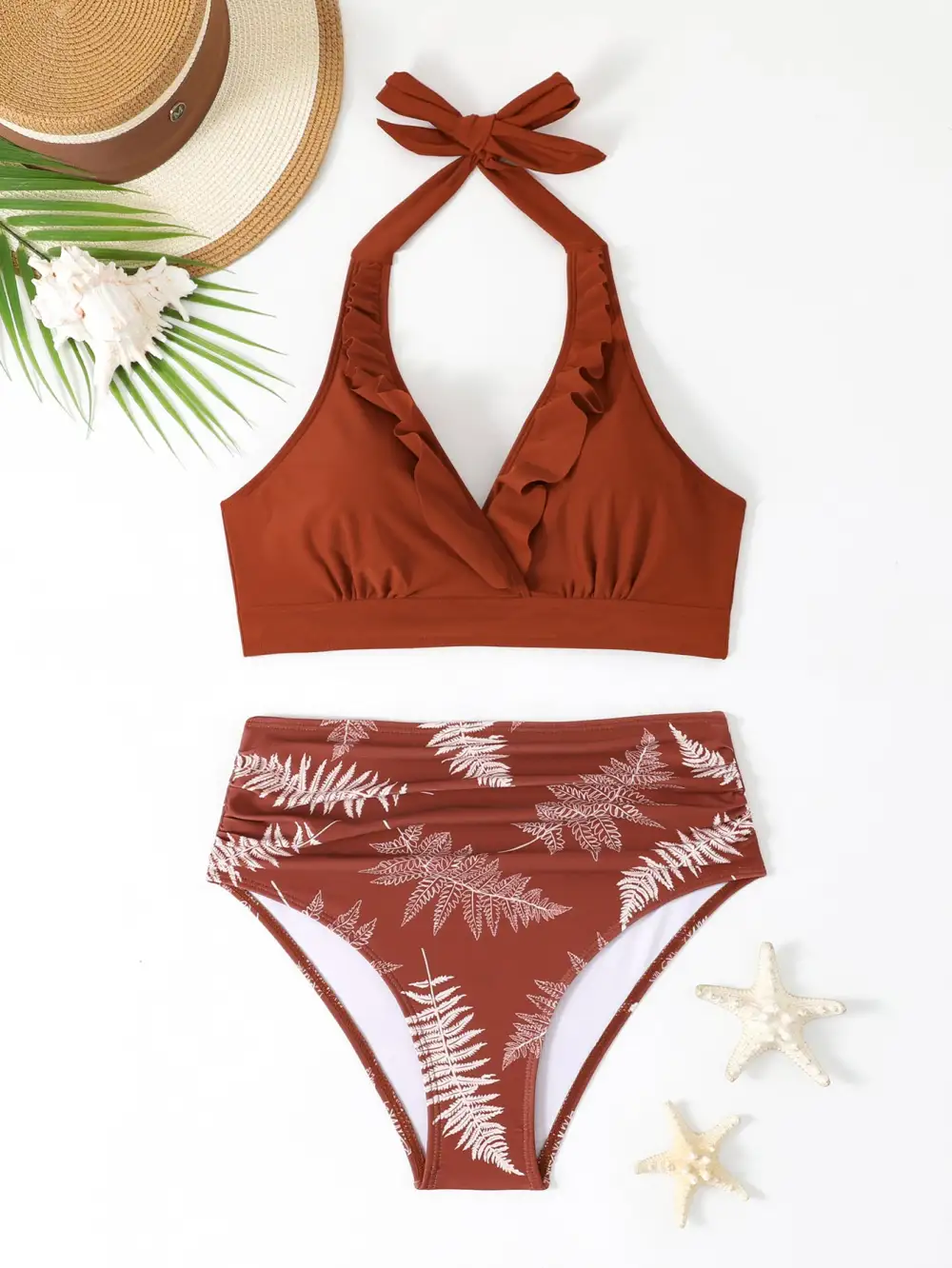 Casual Tie Strap Bikini Set For Beach Days
