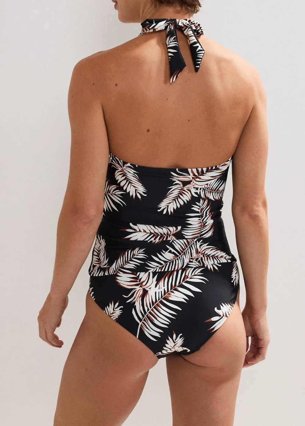 Leaf-Patterned Bikini Bottoms