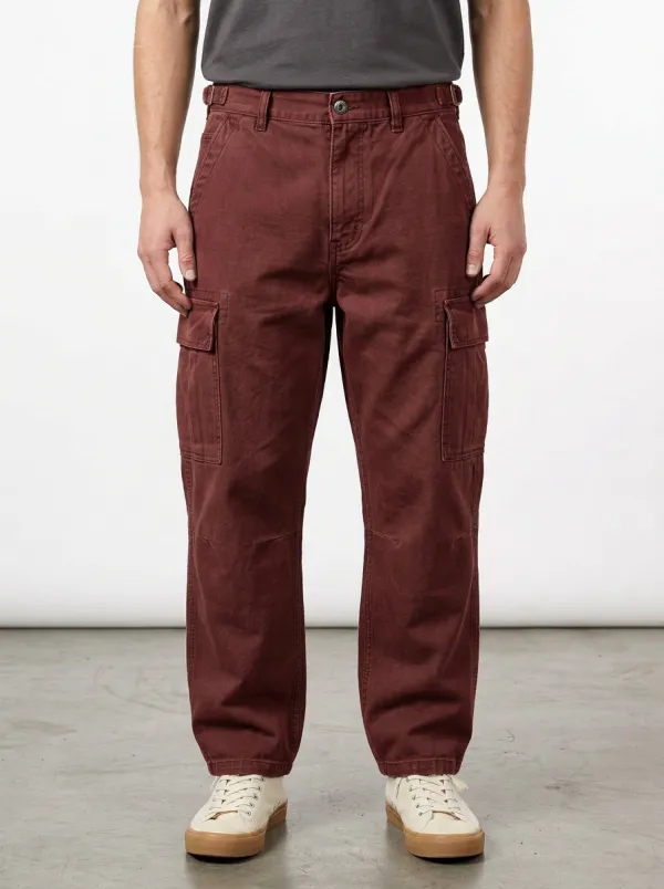 Men's Relaxed Canvas Military Pocket Cargo Pants
