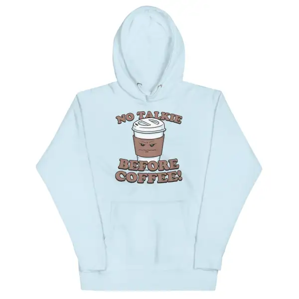 No Talkie Before Coffee Comfort Hoodie