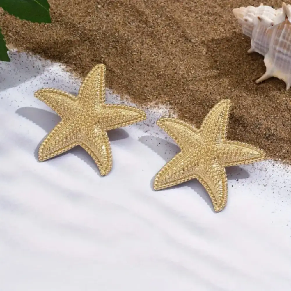 Textured Star Earrings