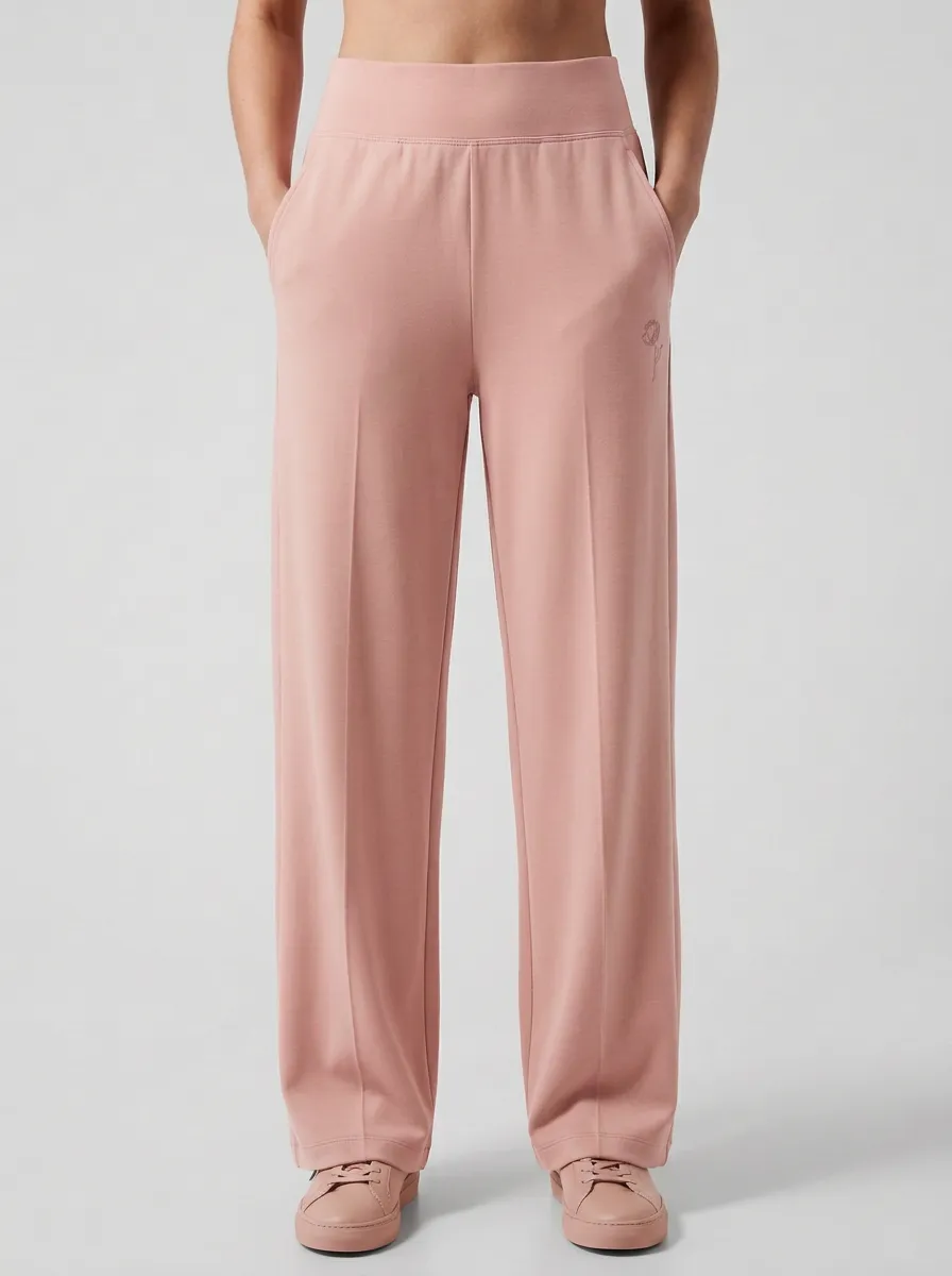 Women's Minimalist Sage Green Solid Color Wide Leg Pants