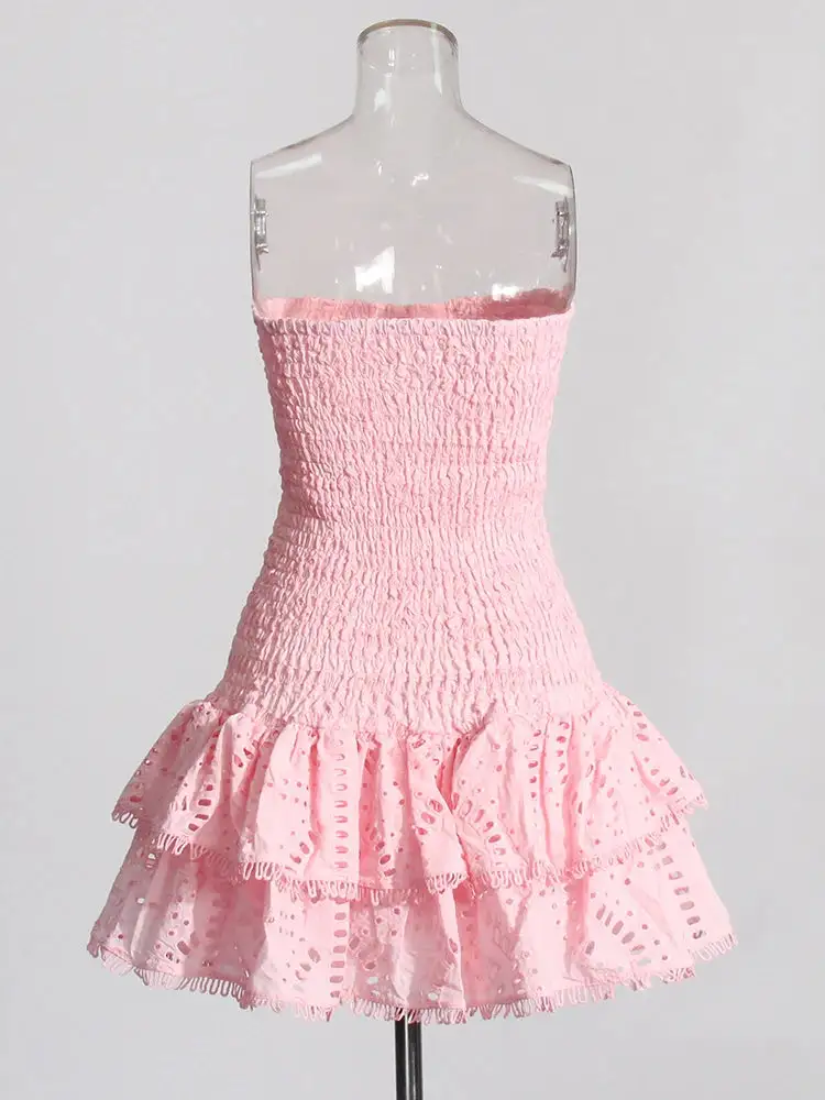 Strapless Ruched Mini Dress