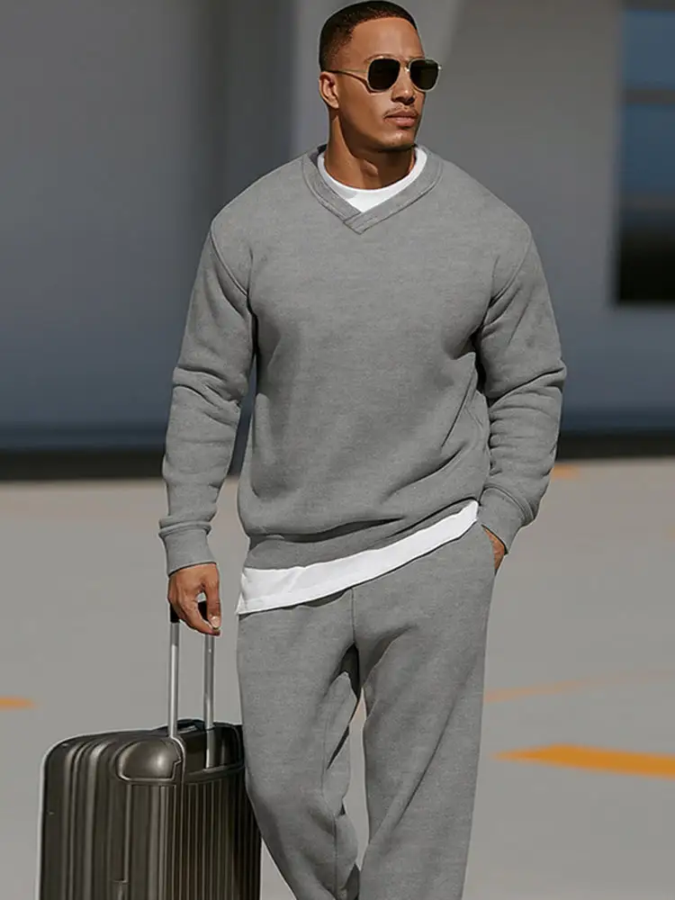 Cotton Blend Comfort Sweatsuit Two-Piece