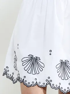 Versatile Retro Embroidered Print Dress