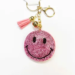 Playful Smiley Face Charm Keychain
