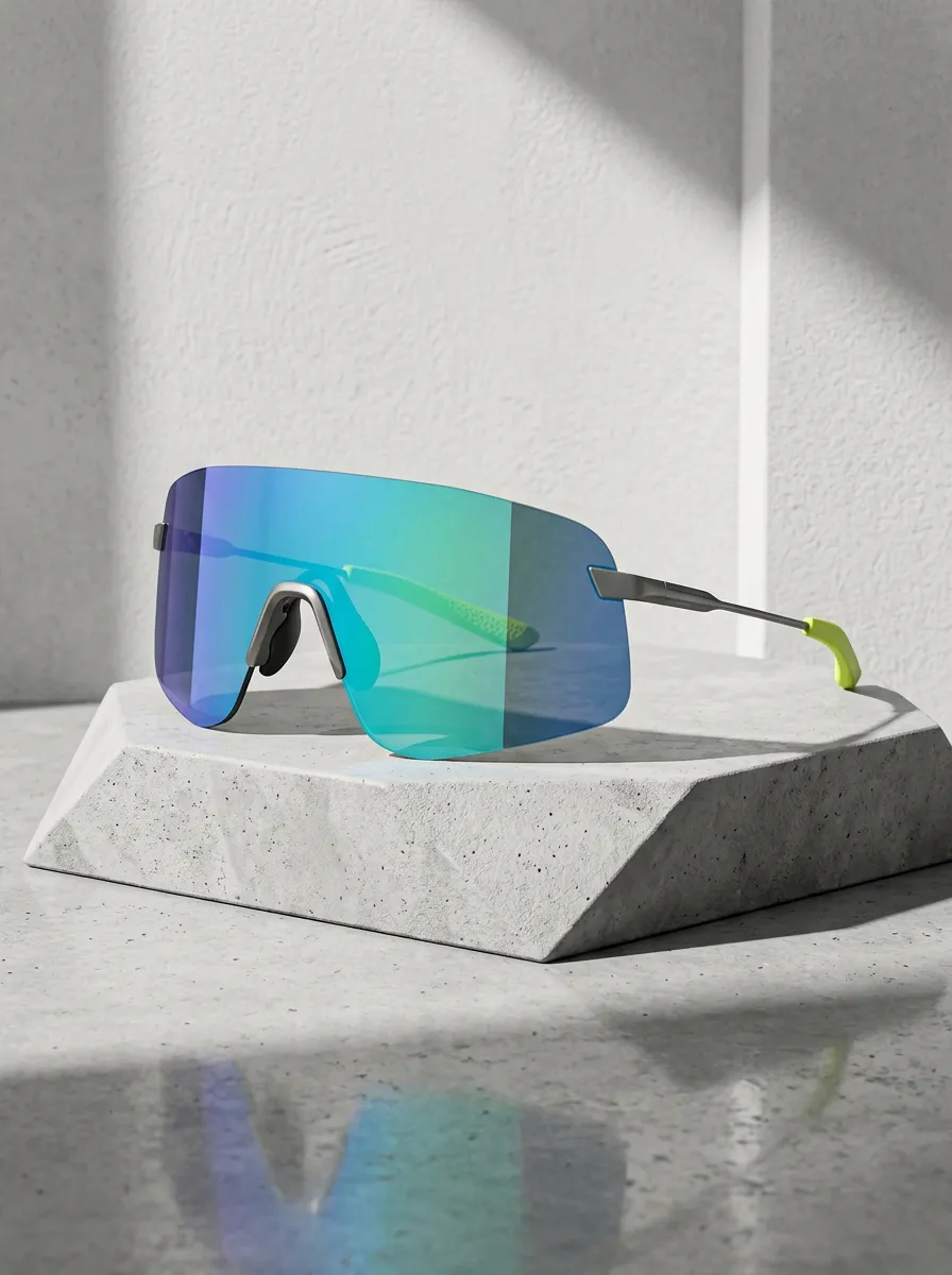 Unisex Sport Cycling Mirror Shield Printed Sunglasses