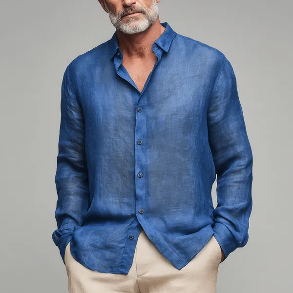 Linen Easy Collar Shirt
