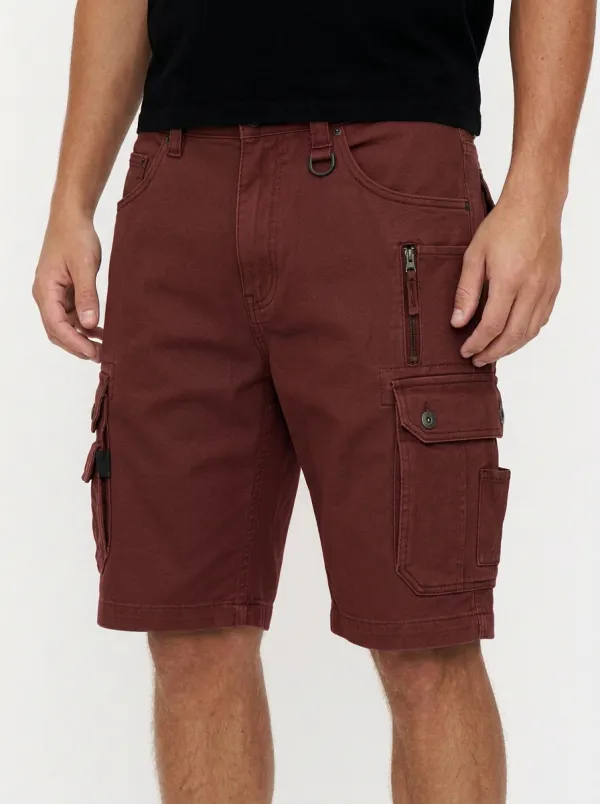 Men's Button-Flap Pockets D-Ring Cargo Shorts