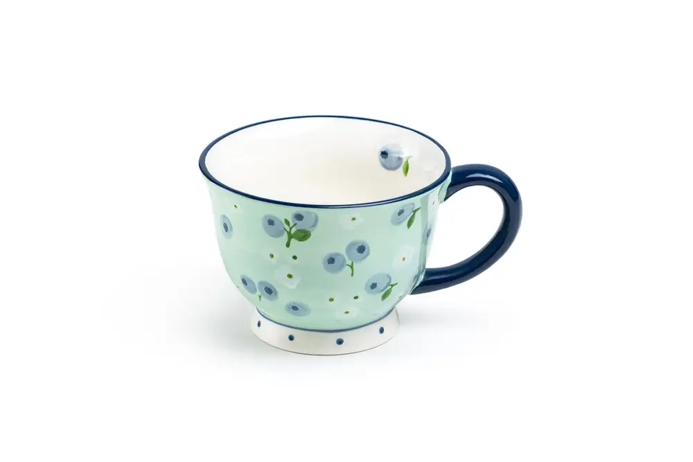 Blueberry Garden Ceramic Mug