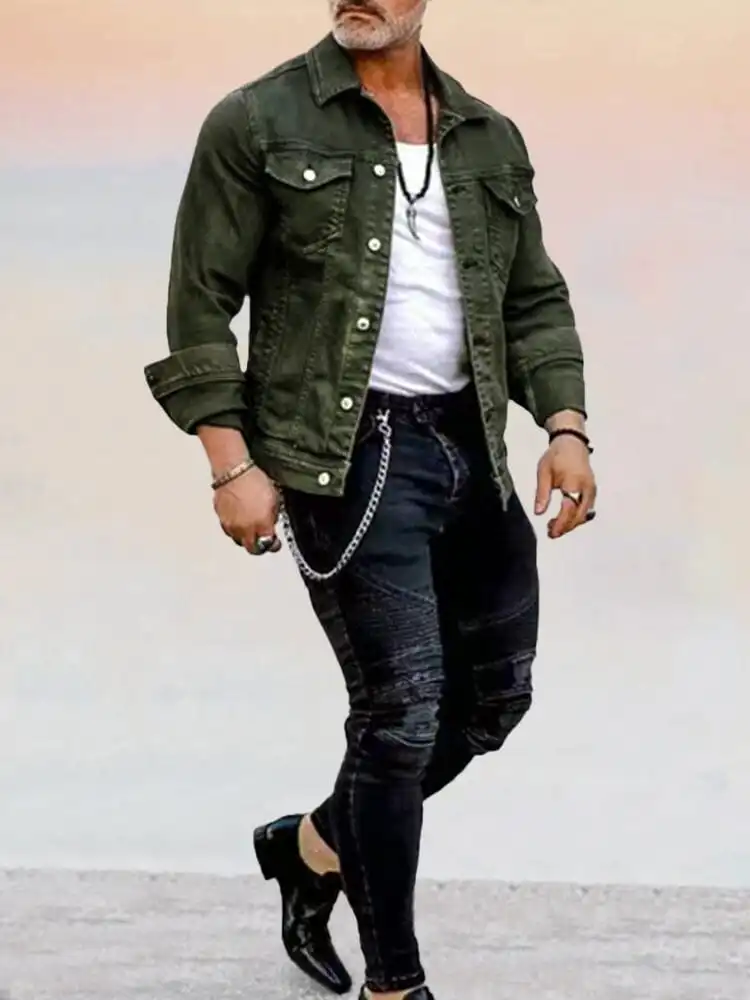 Casual Button Denim Jacket Coat
