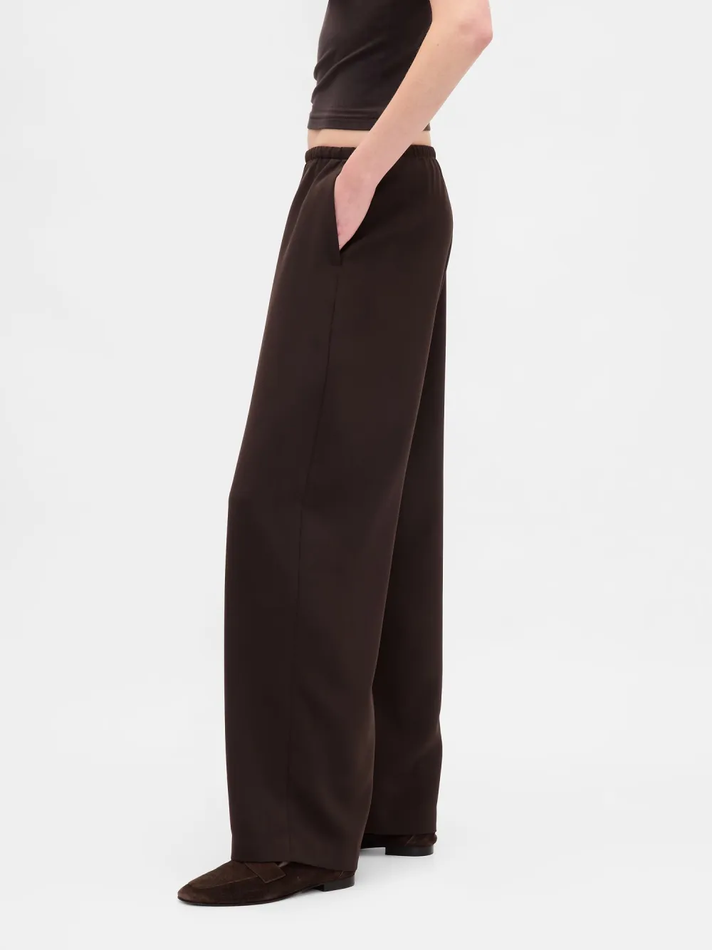 Drawstring Pure Pants