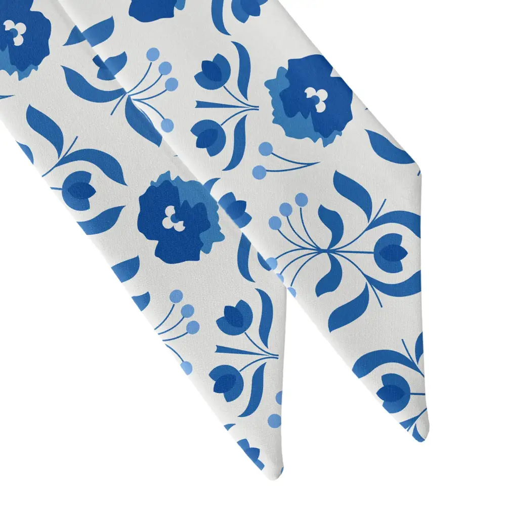 Poppy Floral Pattern Hair Scarf