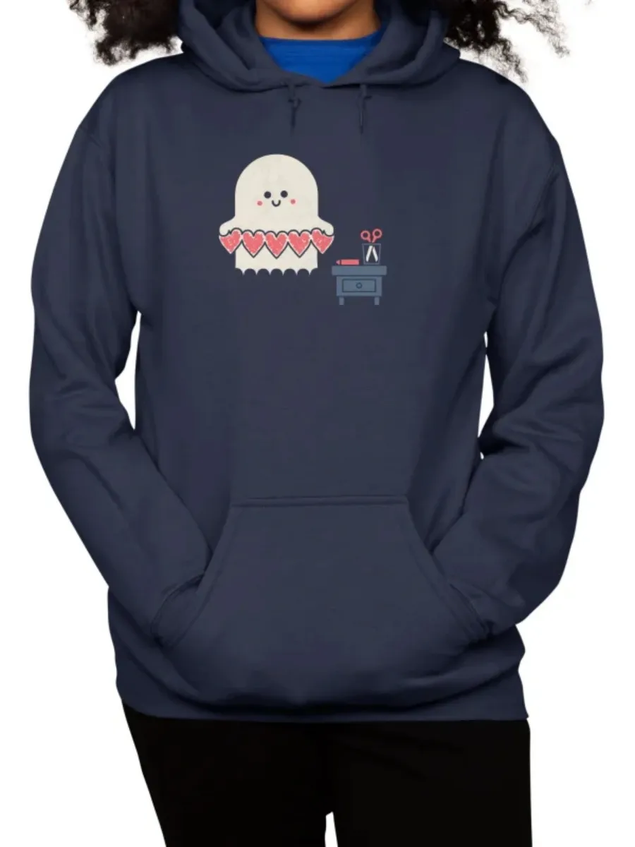 Cute Crafting Ghost Hoodie