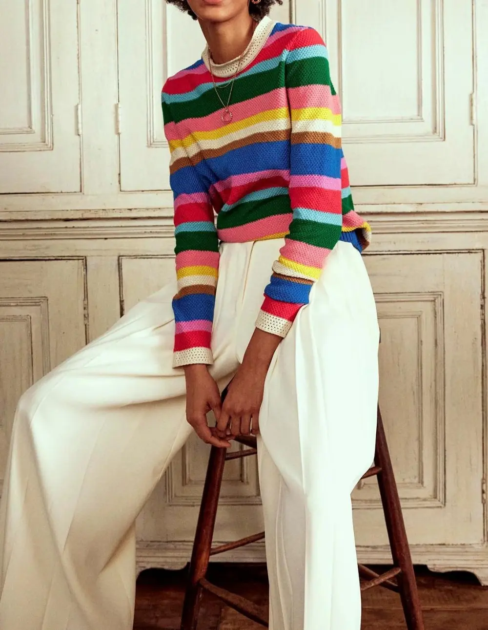 Callie Crochet Trim Sweater