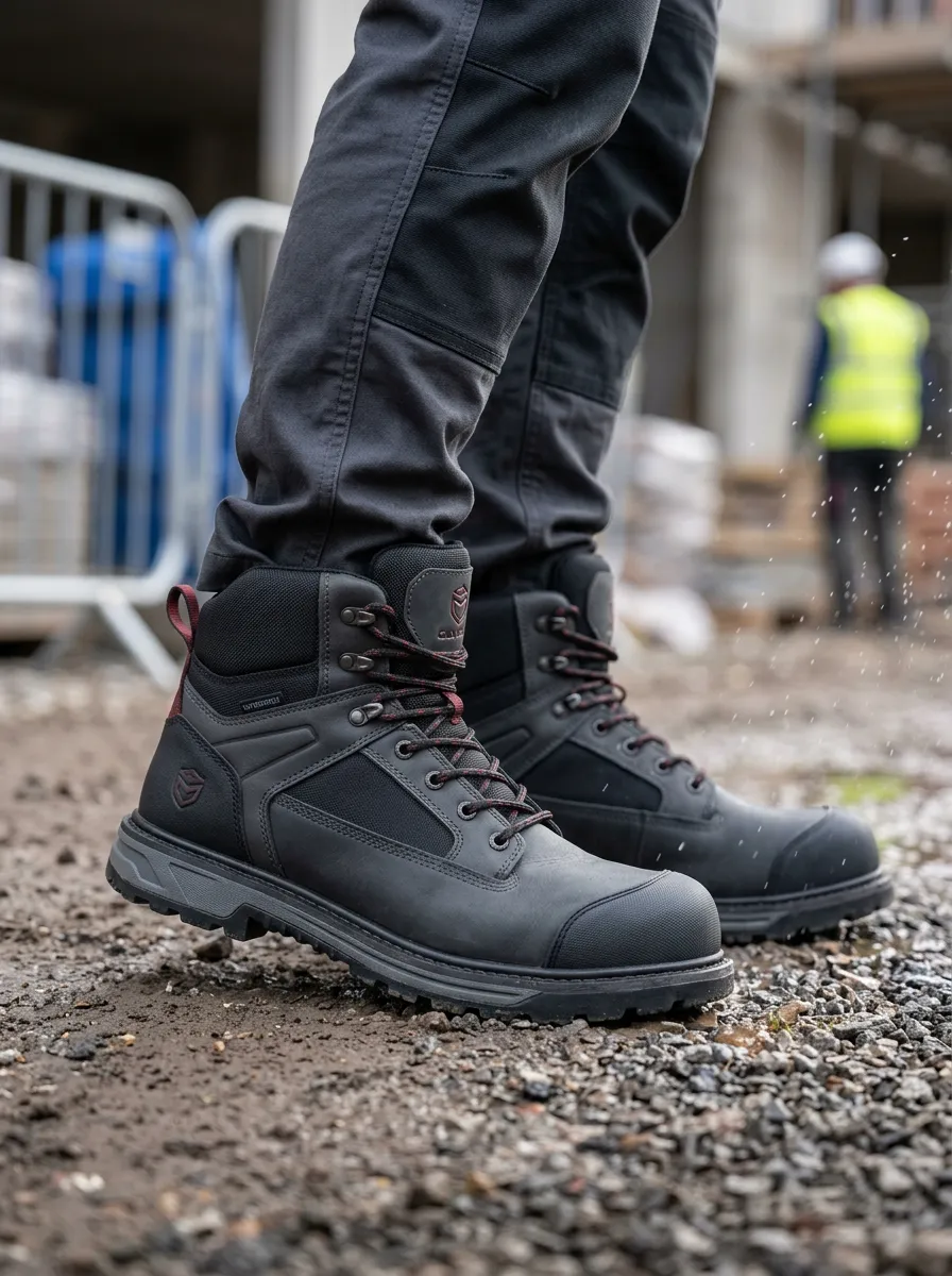 Rugged-Casual Tactical Workwear Men's Waterproof Work Boots