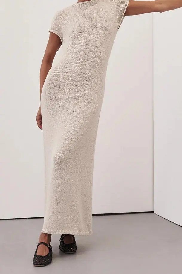 KNIT MIDI DRESS