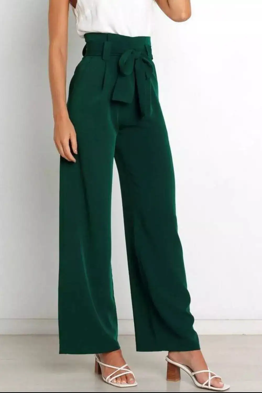 Wide Leg High Waist Pocketed Everyday Pants