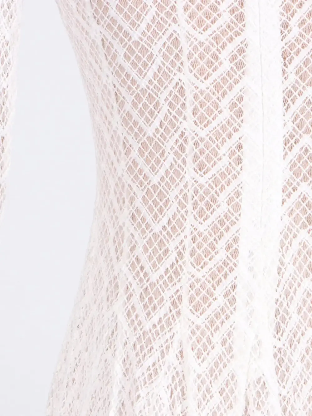 Lace Mock Neck Long Sleeve Maxi Dress
