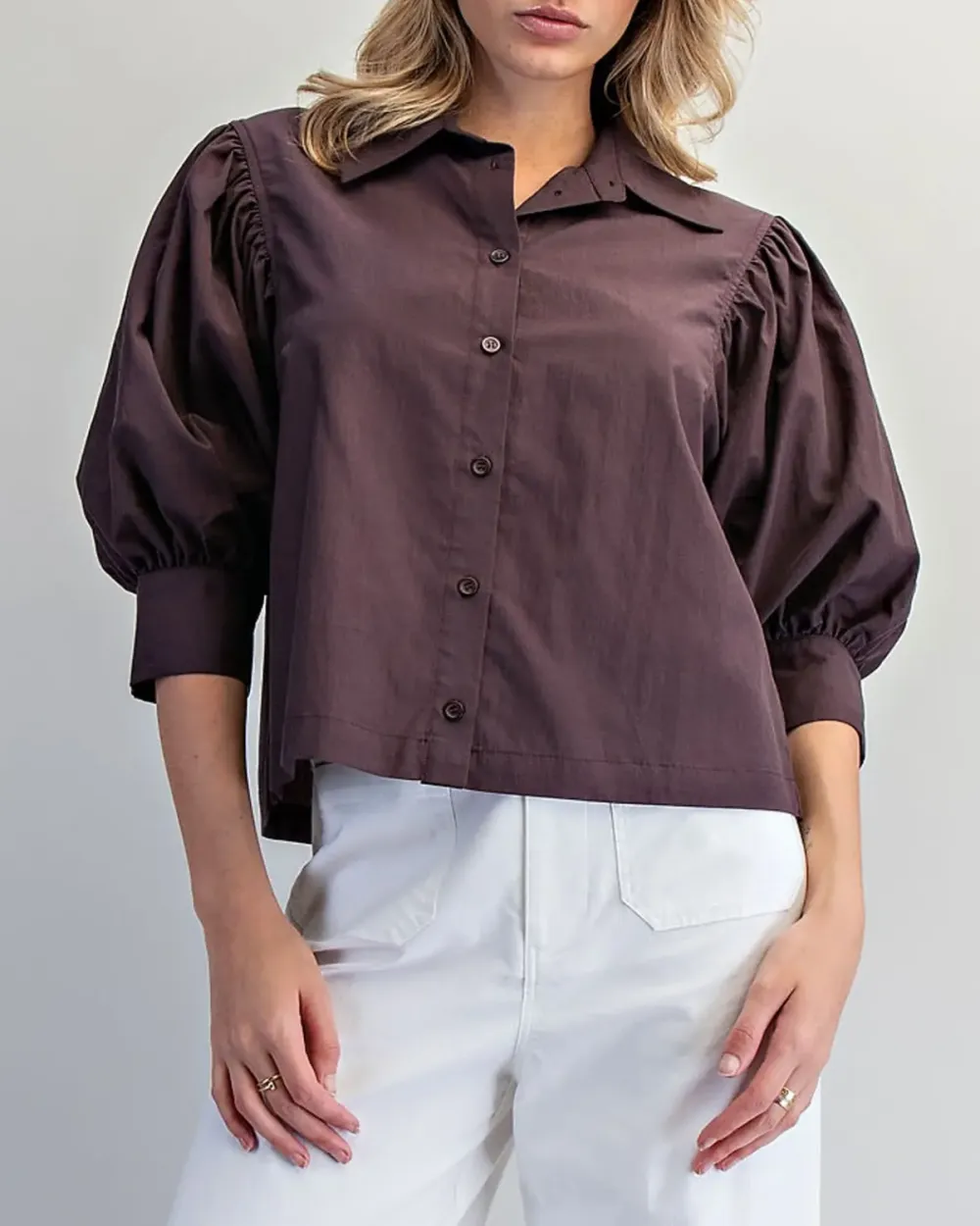 Short Puff Sleeve Shirt