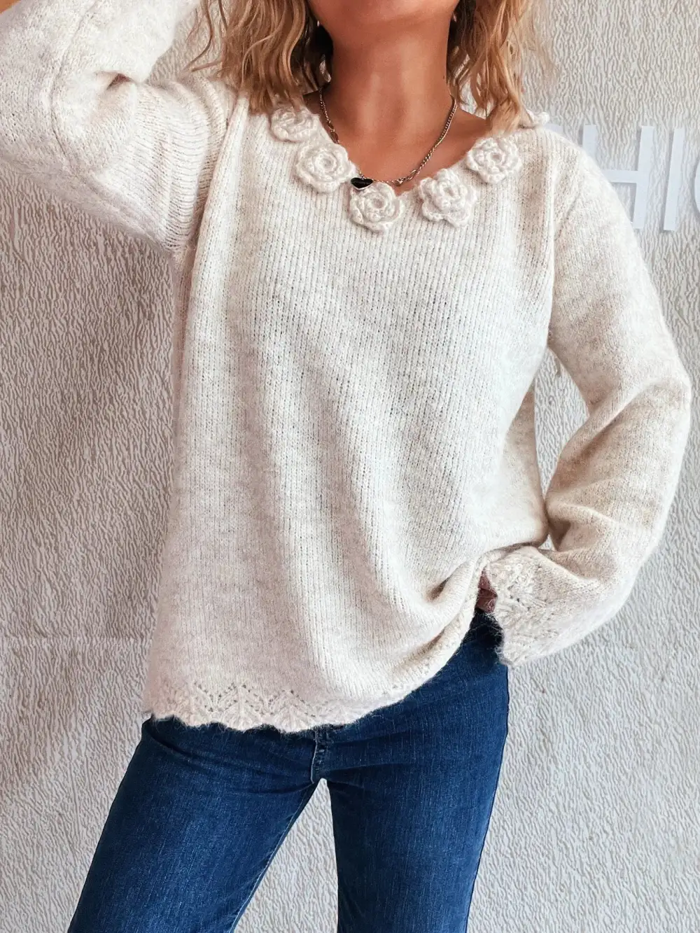 Long Sleeve V-Neck Sweater