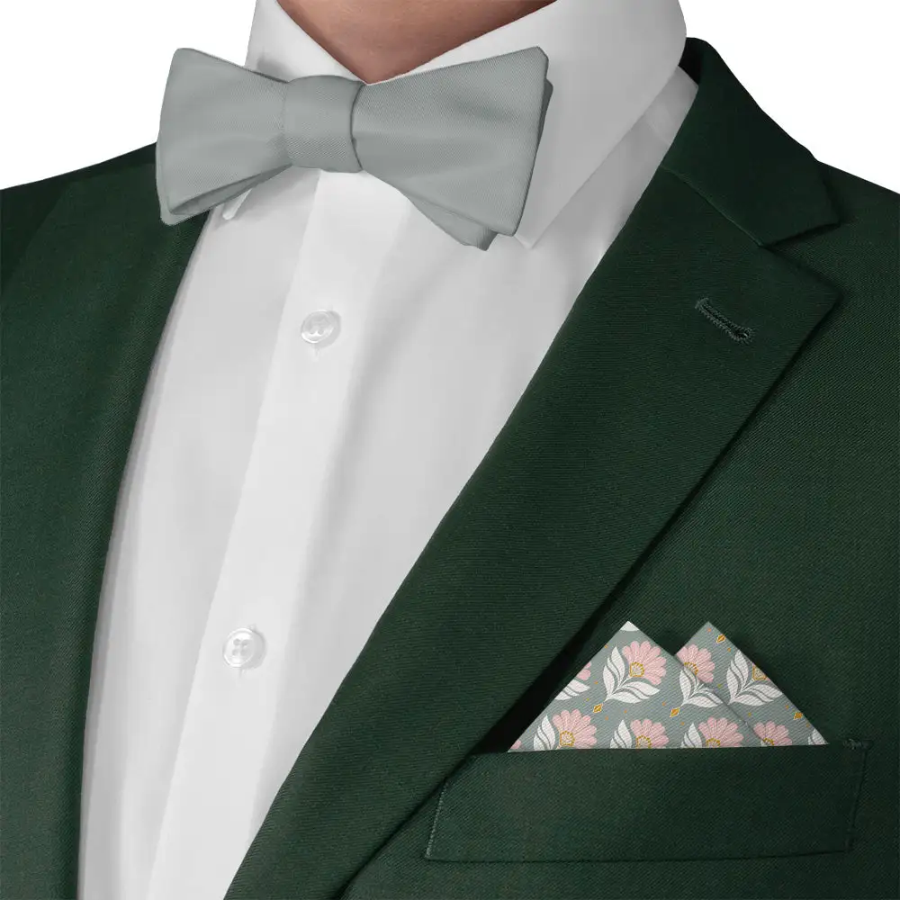 Refined Classic Art Deco Floral Pocket Square