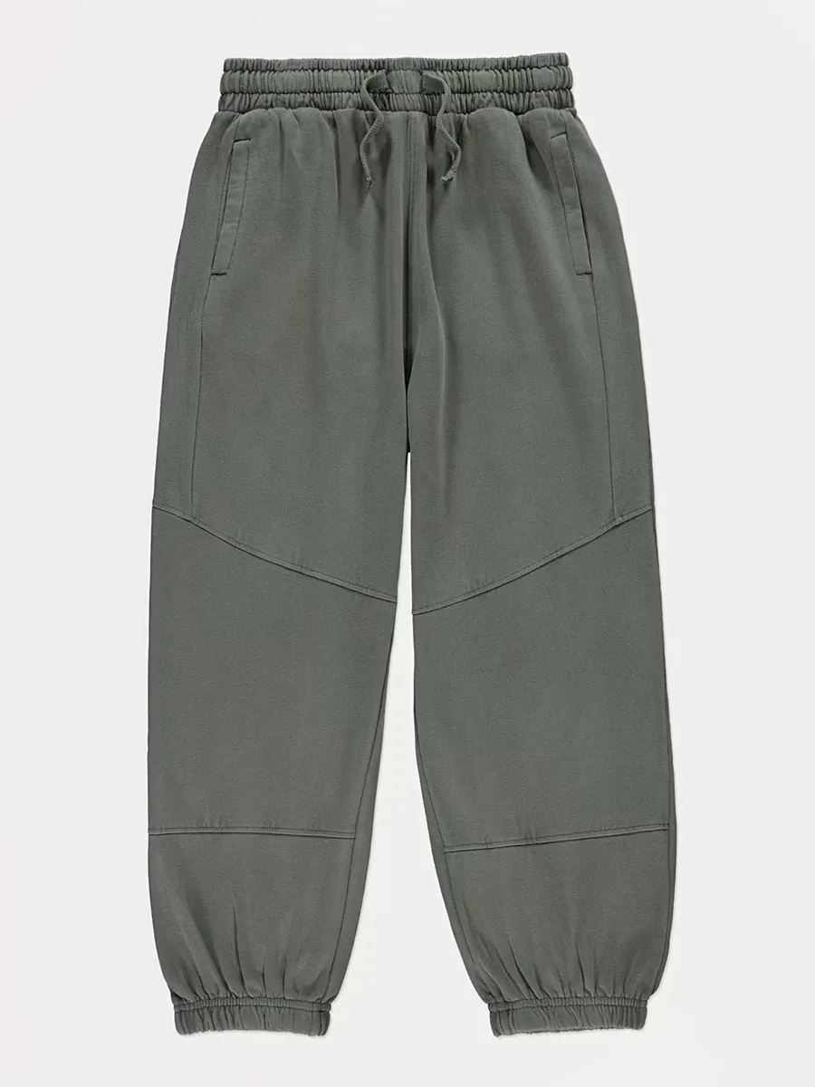 Khaki Washed Cuffed Joggers