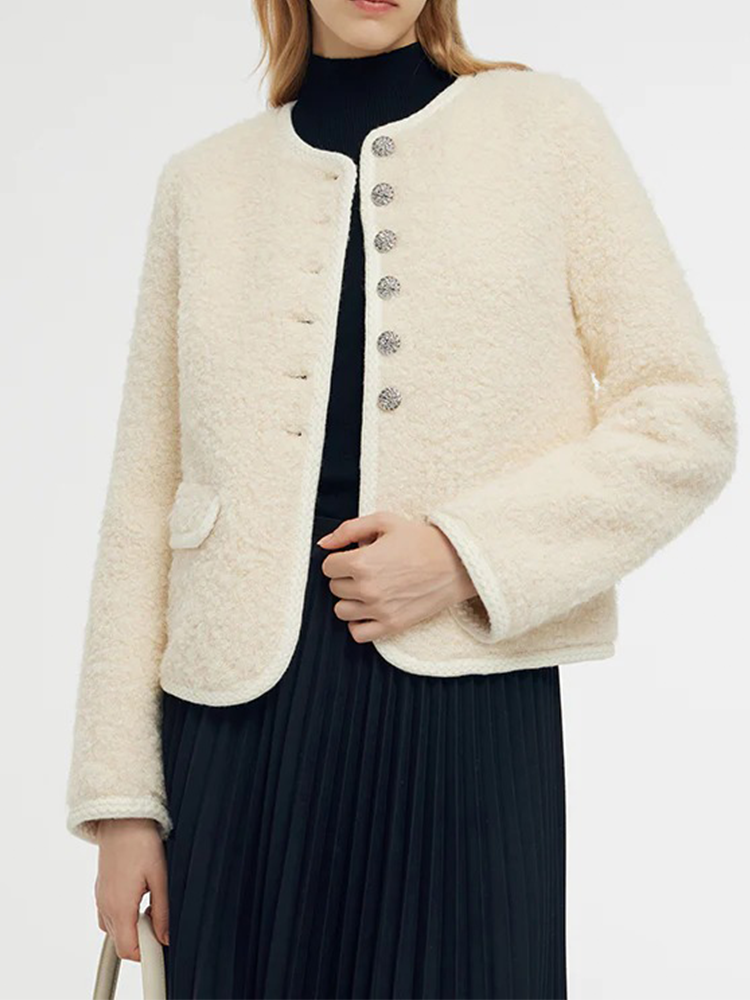 Eco-friendly Fur Women Crop Jacket