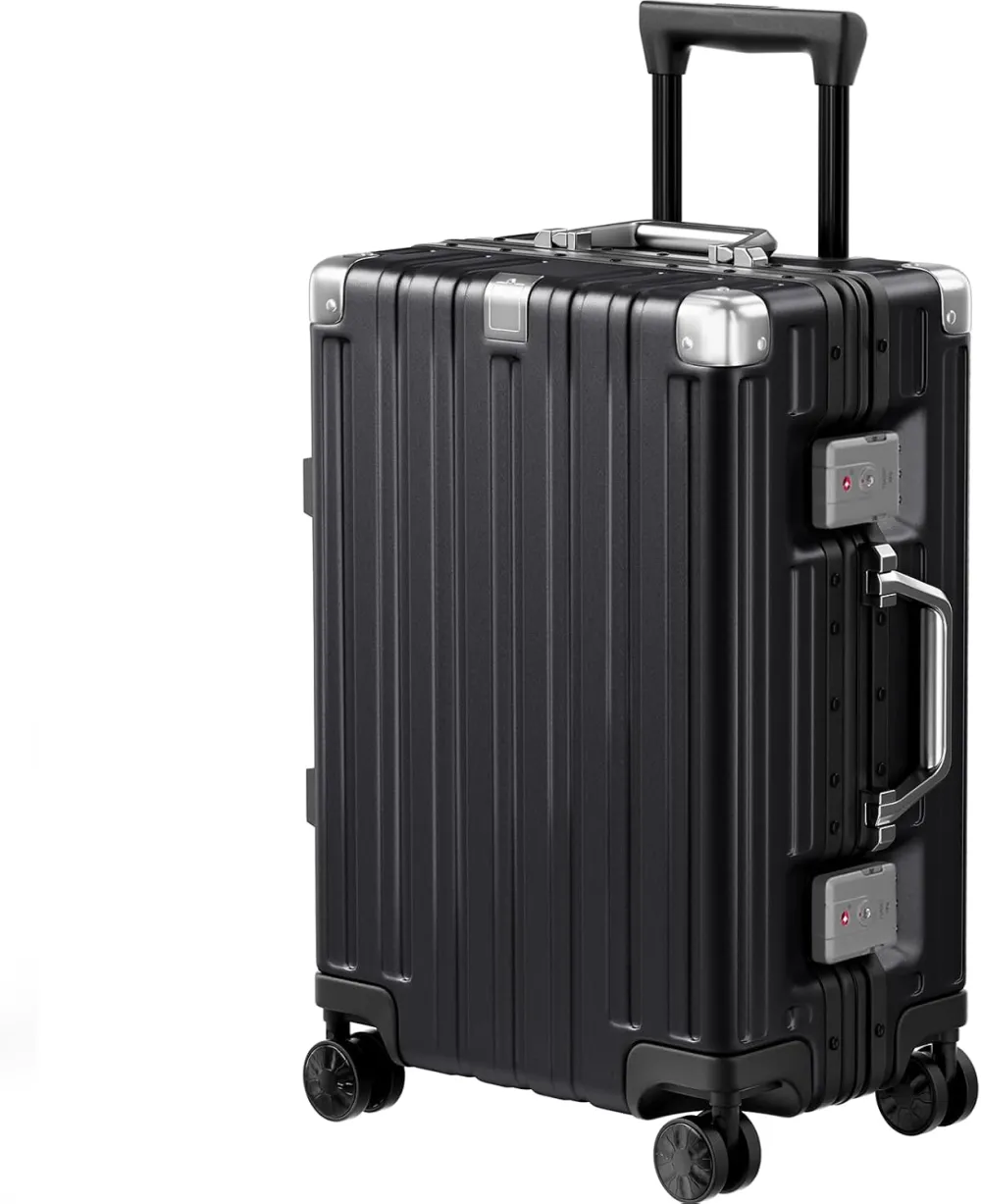 Zipperless Aluminum-Frame Hardshell Spinner Suitcase