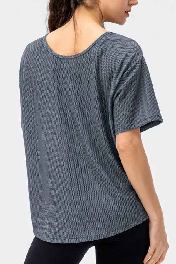 Airy Round-Neck Short-Sleeve T-Shirt