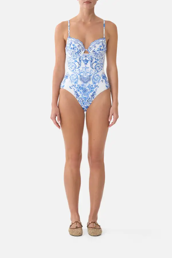 Continuous Underwire Moulded Cup One-Piece Swimsuit