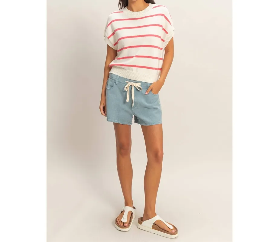 Striped Crew Neck Knit Top