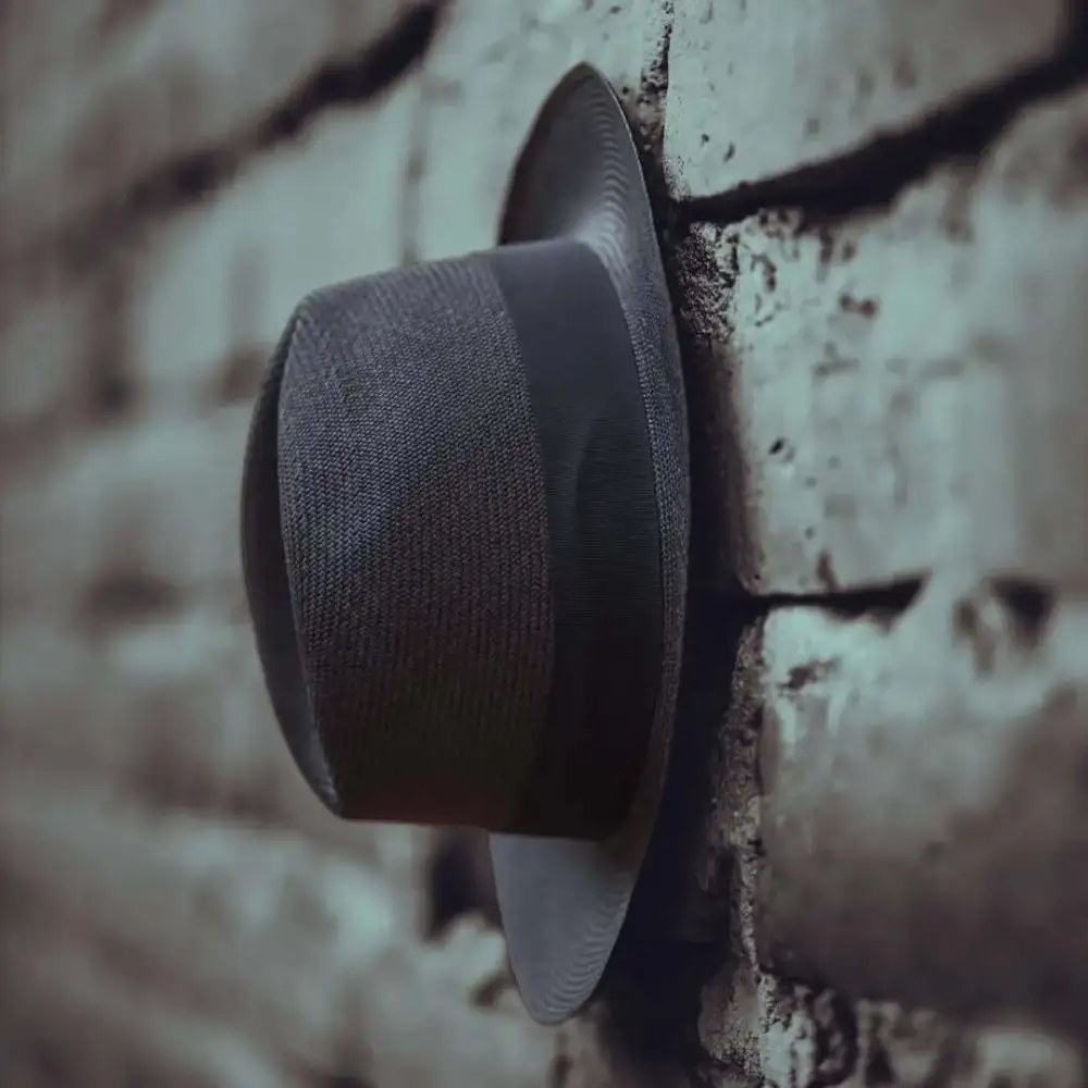Herringbone Weave Toquilla Fedora Hat