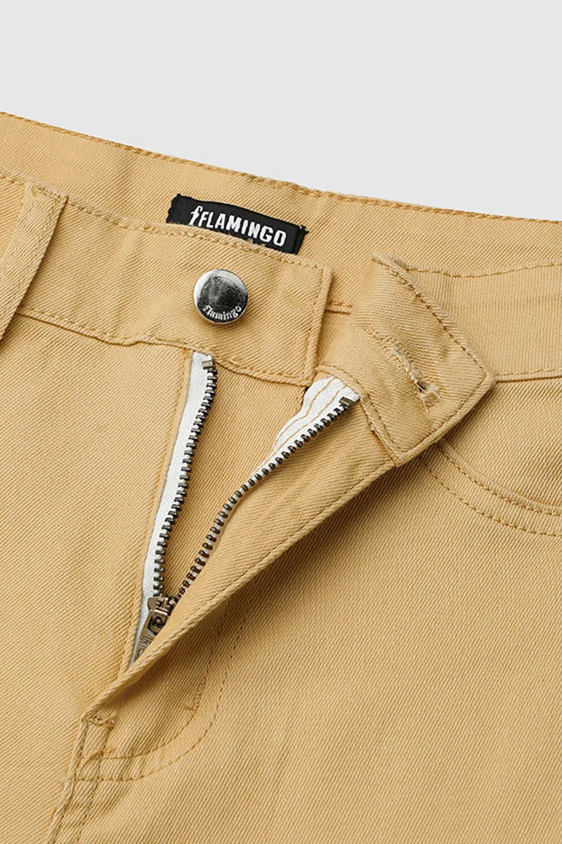 Solid Pocket Detail Skinny Jeans Without Belt