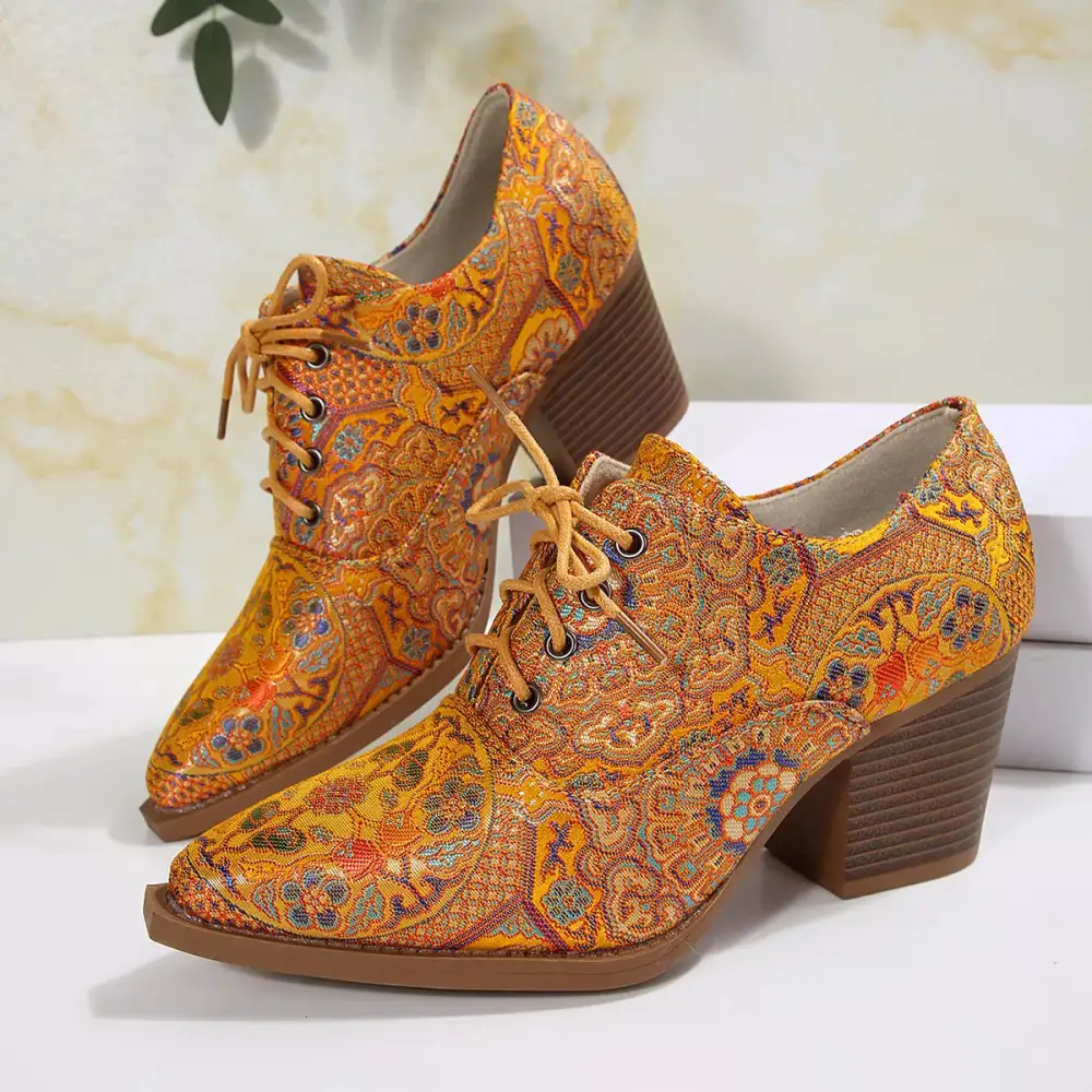 Refined Pointed Toe Block Heel Ankle Boots